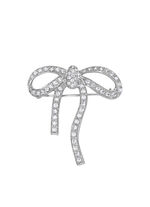 Anstecknadel Schleife mit synth. Zirkonia 
