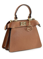 Laurina, Mini-Tasche, Damen, mit abnehmbarem, verstellbarem Umhängeriemen COGNAC