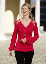 Unifarbene Shirt-Tunika 