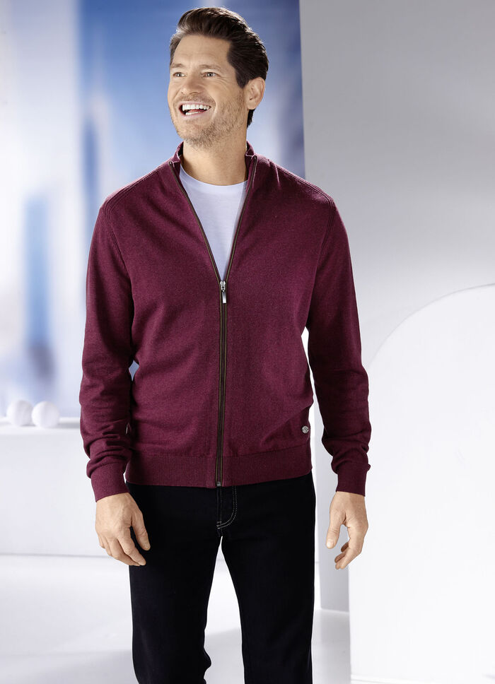 Klassische "King's Road"-Jacke in 3 Farben BORDEAUX MELIERT