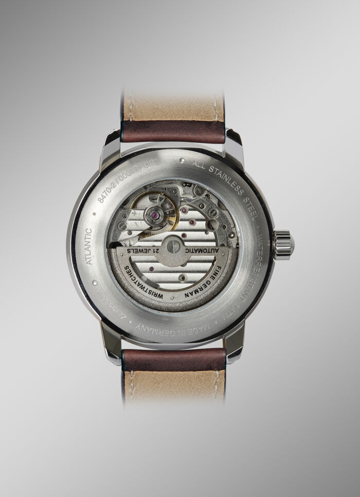 Zeppelin-Automatik-Herrenuhr mit Lederband 