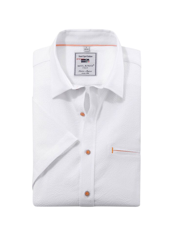 Seersucker Hemd von "Milano Italy" in 3 Farben 