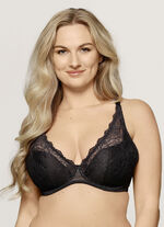 LingaDore Bügel-BH mit zarter Elastikspitze SCHWARZ