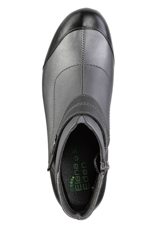 ELENA EDEN, elegante Damen-Stiefeletten, Weite G, mit herausnehmbarem Fußbett ALTSILBER-SCHWARZ