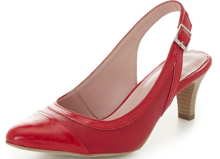 ELENA EDEN Sling-Pumps in edler Form ROT