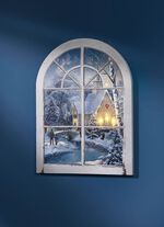 LED-Bild auf Holzrahmen 