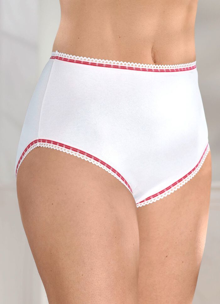 Siebenerpack Slips mit Kontrastabschl&uuml;ssen 