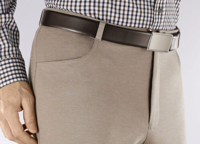 Herren-Gürtel, 3,5 cm breit mit Automatikverschluss DUNKELBRAUN