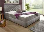 Boxspringbett mit Bettkasten und Topper GRAU