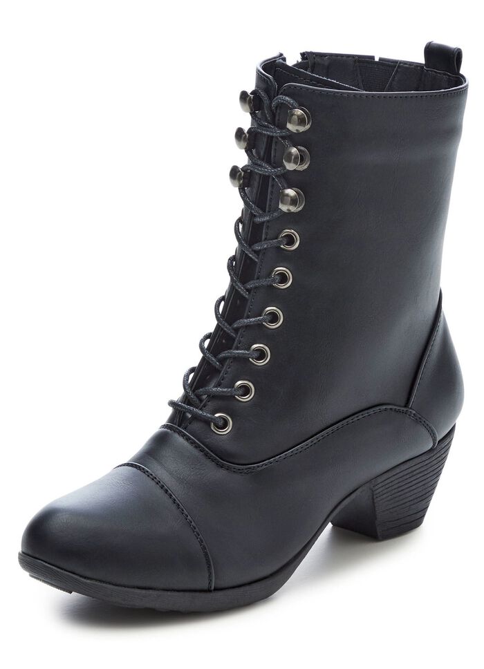 Andrea Conti, modische Damen-Stiefeletten, Winterschuhe, Weite G, mit Rei&szlig;verschluss 