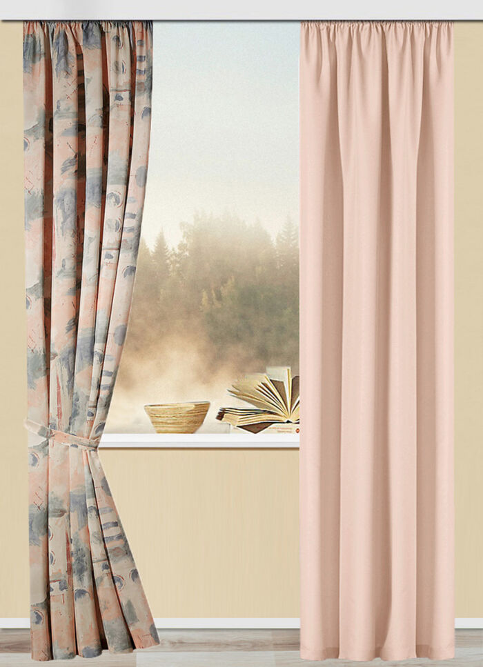 Übergardine mit Universalschienenband BEIGE