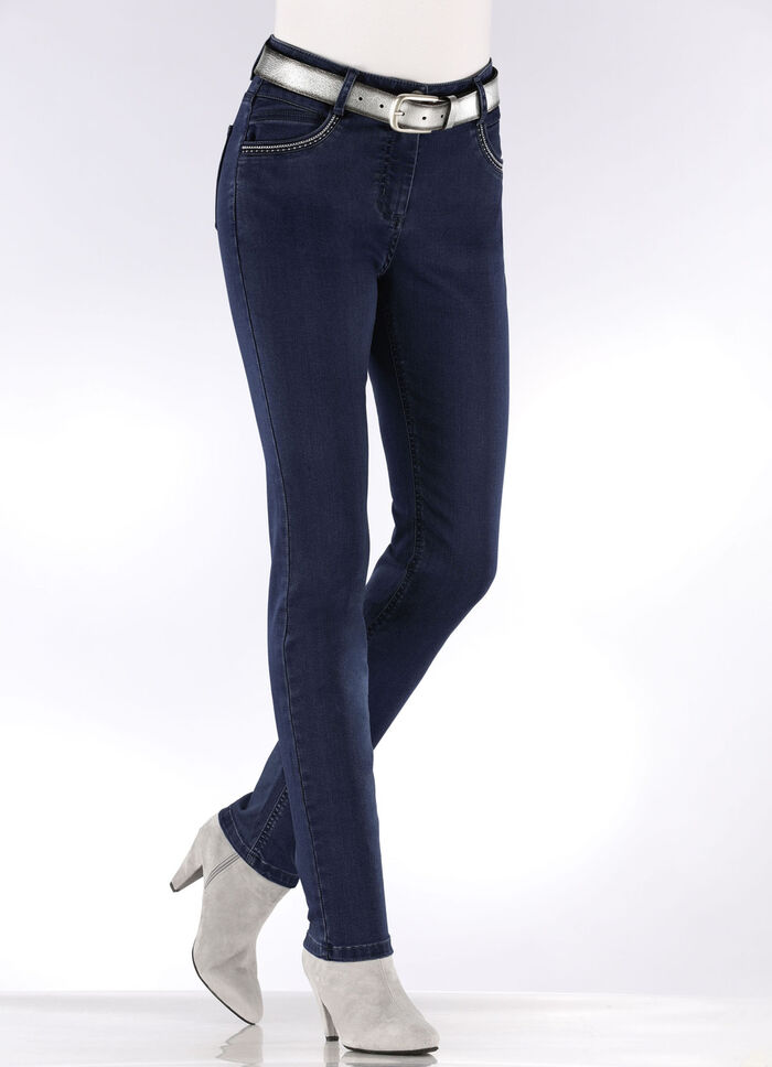 Jeans in 5-Pocket-Form DUNKELBLAU