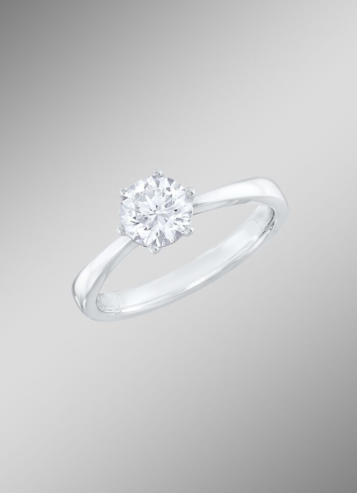 Damenring in Weißgold 