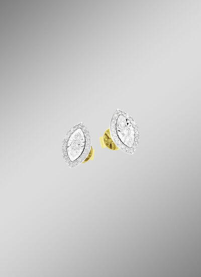 Ohrstecker mit 6 Brillanten und 40 Diamanten 