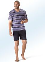 Zweierpack Shortys mit V-Ausschnitt und Brusttasche 1X BEERE, 1X GRAU