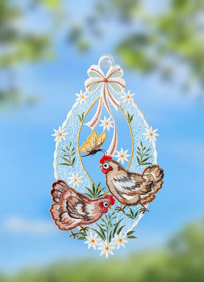 Fensterbild mit Saughaken 