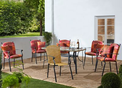 Wetterfeste und stapelbare Gartenm&ouml;bel Roma 