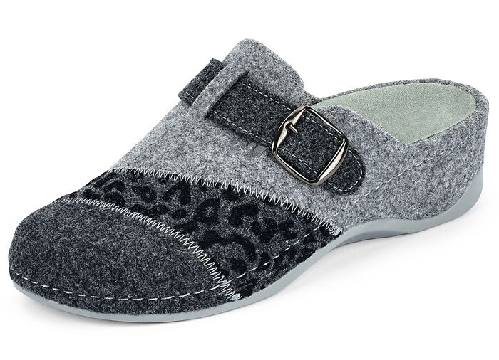 Mubb, klassische Damen-Hausschuhe, Weite H, mit herausnehmbarem Fu&szlig;bett 