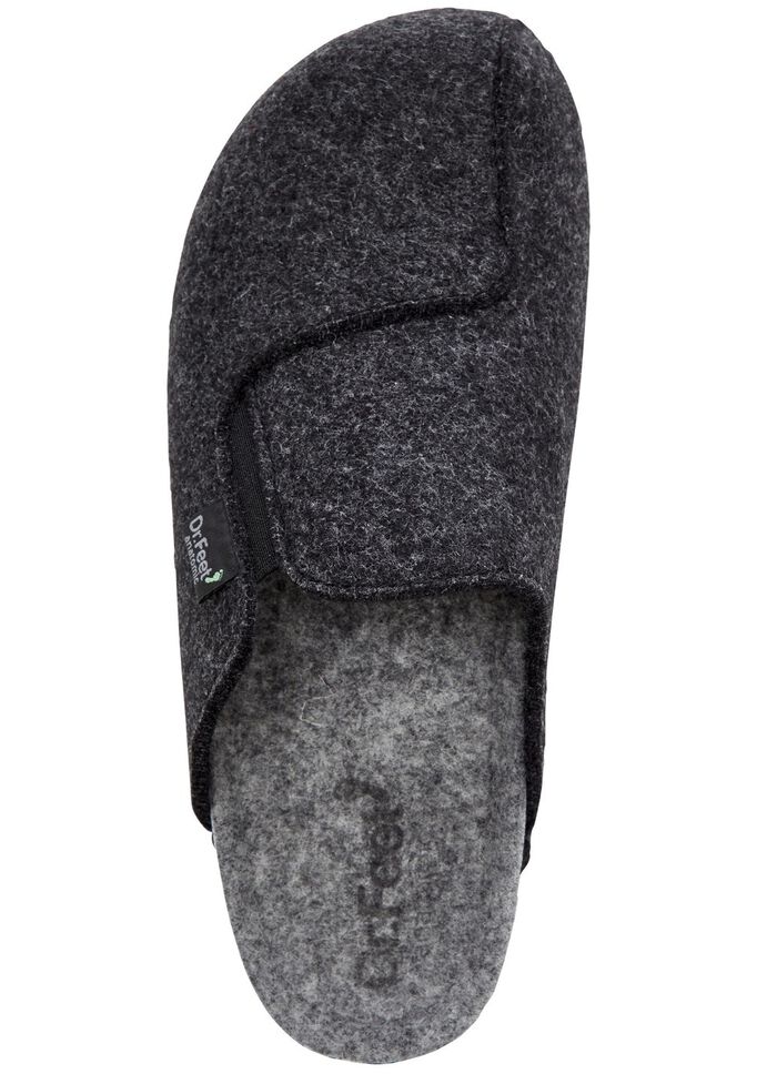 Klassische Herren-Hausschuhe, mit anatomisch geformtem Fu&szlig;bett ANTHRAZIT