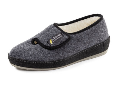 Gefütterte Herren-Hausschuhe, mit Schurwolle 