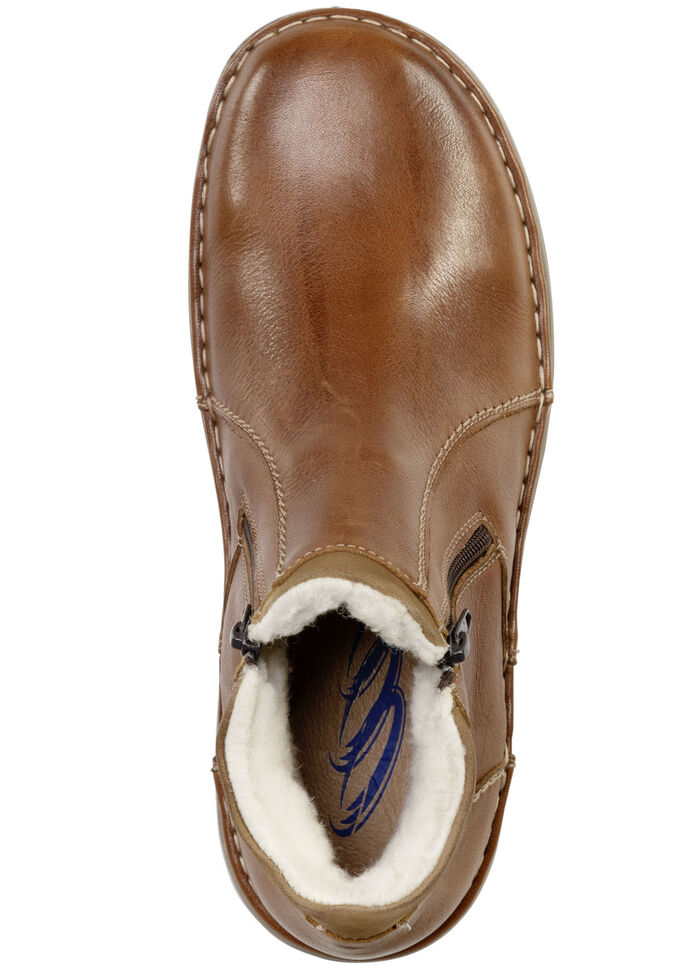 GINO GALANTE, gefütterte Herren-Stiefeletten, Winterschuhe, mit Wolle COGNAC