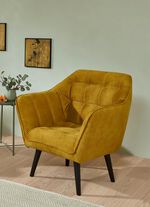 Stilvoller Sessel auf stabilem Holzgrundgestell 