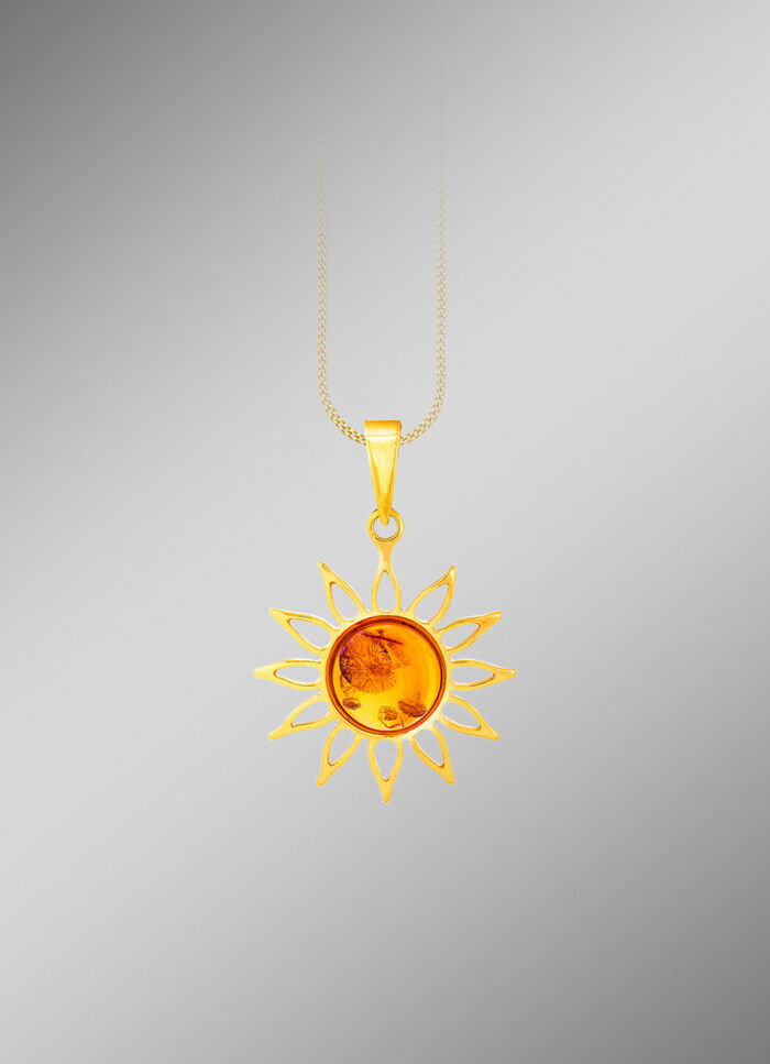 Wundersch&ouml;ner Anh&auml;nger mit echt Bernstein 