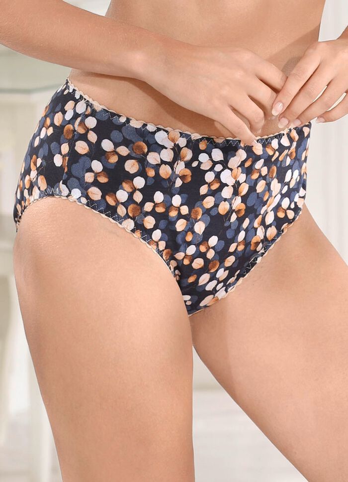 Zweierpack Slips mit farbharmonischem Druckdessin 