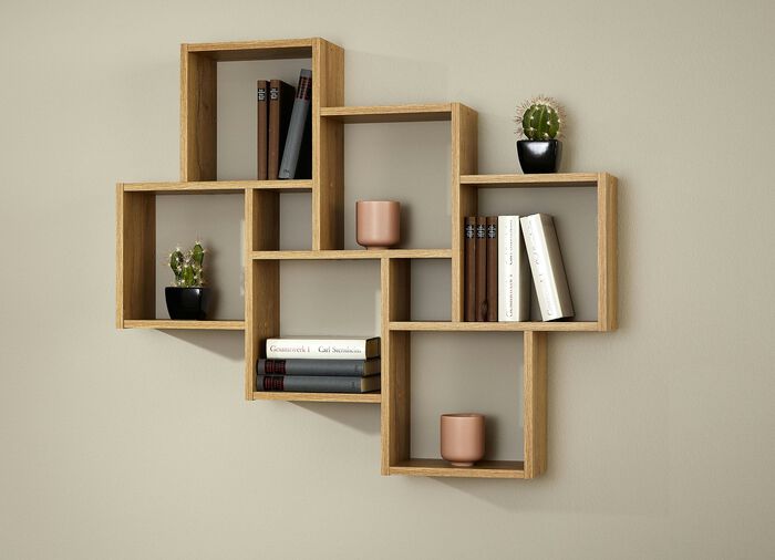 Wandregal mit pflegeleichter Melaminharzbeschichtung 