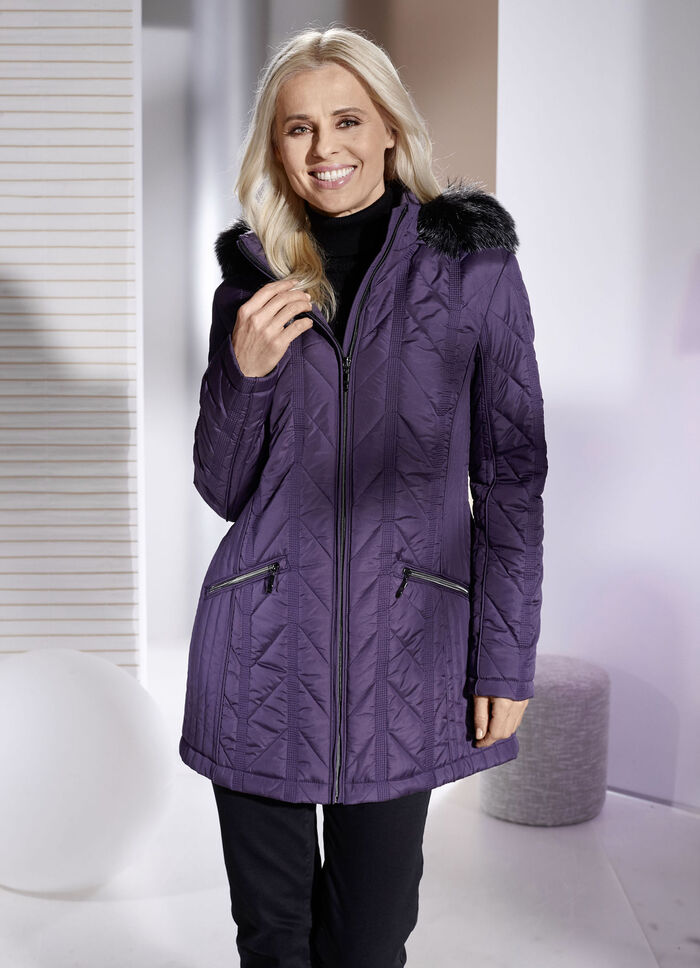 Jacke mit Längssteppung seitlich 