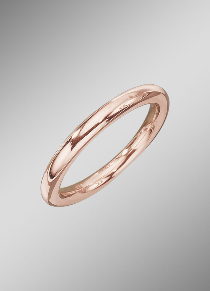 Hochglänzender Partnerring aus Roségold 