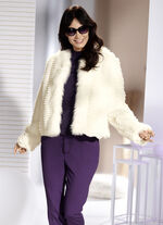 Kurzjacke aus Kunstpelz 