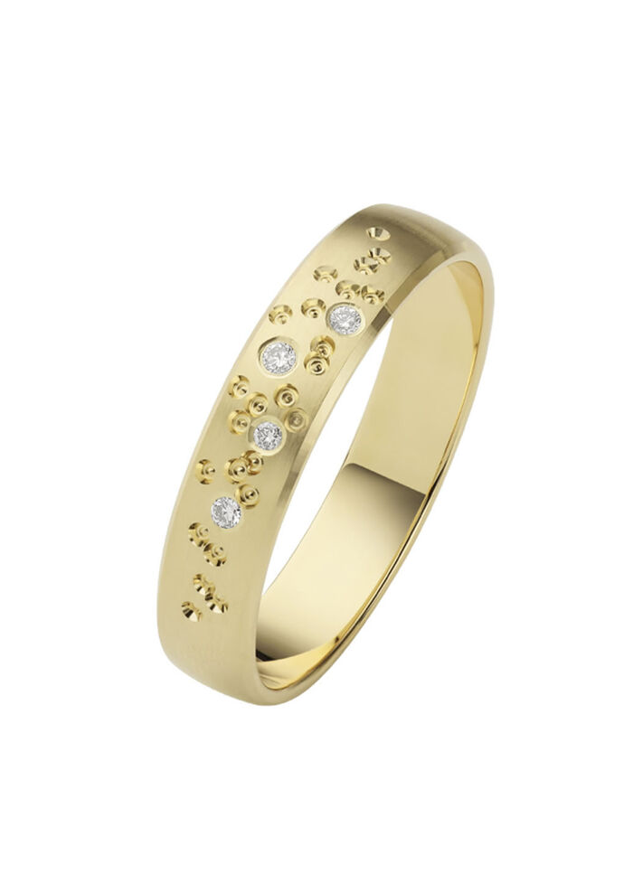 Satinierter Trauring 