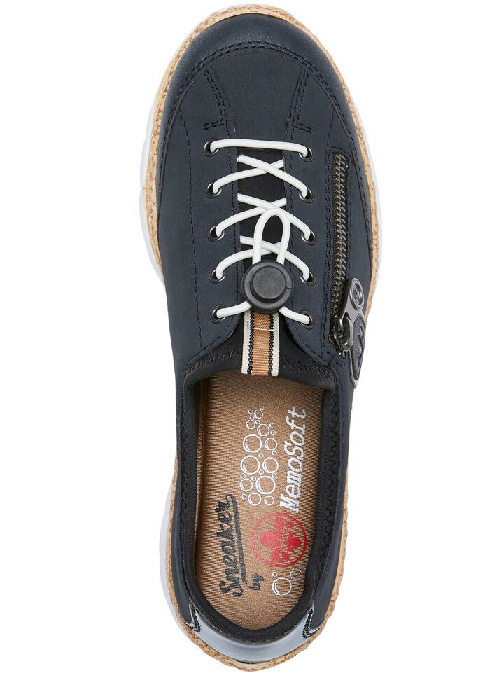 Rieker, sportliche Damen-Sneaker, mit MemoSoft Decksohle DUNKELBLAU