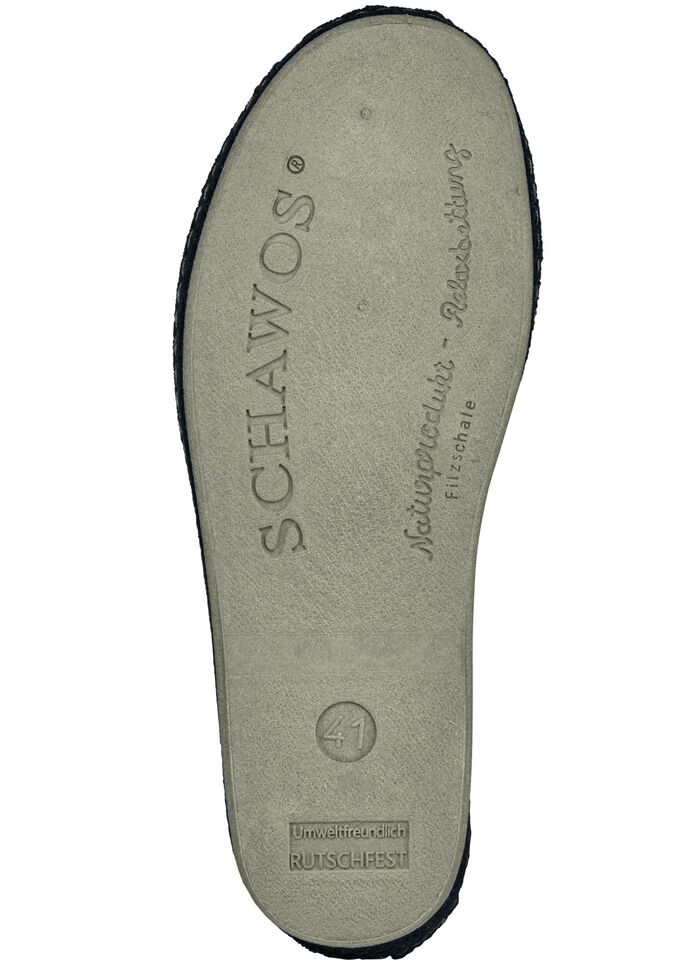 Gefütterte Herren-Hausschuhe, mit Schurwolle GRAU-SCHWARZ