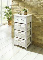 Regal mit Vintage-Oberfl&auml;che WEISS