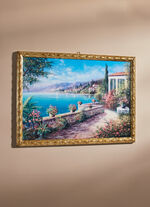 Bild mit goldfarbenem Holzrahmen 