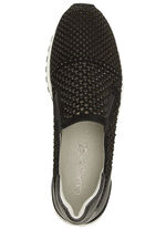 Caprice Slipper mit Glitzersteinchen SCHWARZ