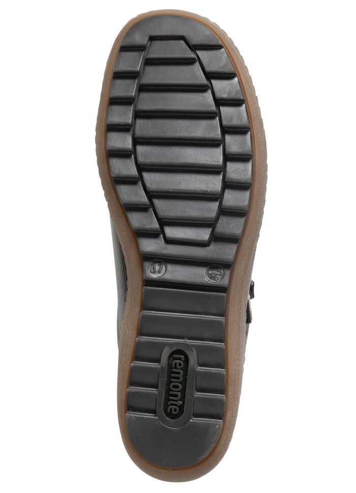 Remonte, bequeme Damen-Sneaker, Weite G, mit herausnehmbarem Fu&szlig;bett SCHWARZ-BRAUN