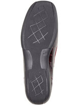 ELENA EDEN Mokassin-Slipper aus krokogepr&auml;gtem Chevreauleder BORDEAUX