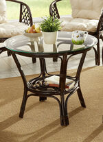 Handgeflochtener Rattantisch BRAUN