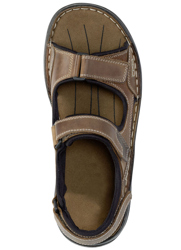 GINO GALANTE, komfortable Herren-Trekkingsandalen, aus Leder BRAUN