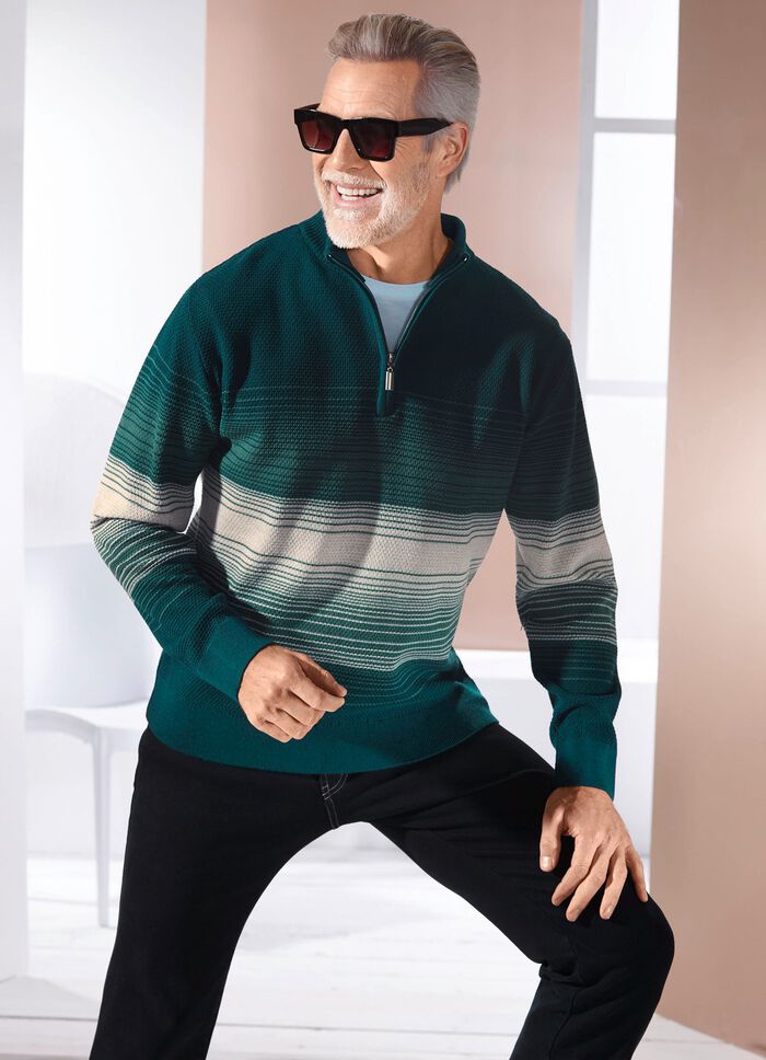 Troyer mit Stehkragen in 2 Farben 