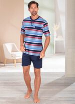 Zweierpack Shortys mit Knopfleiste und Ringeldessin 