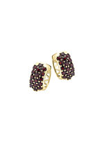 Vergoldete Creolen mit Granat 