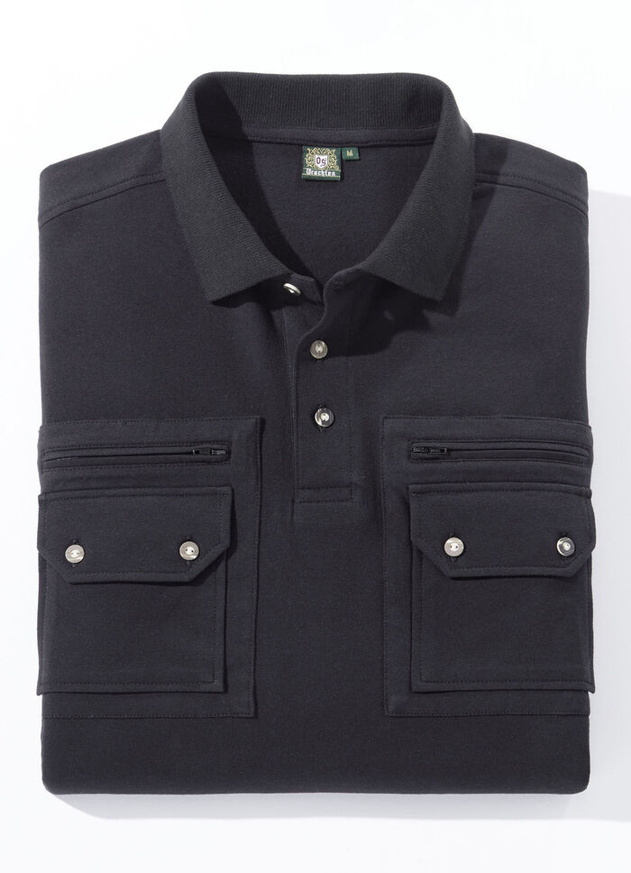 Poloshirt in 3 Farben SCHWARZ