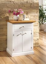 Kommodenserie mit Griffen aus Metall und Keramik WEISS-NATUR