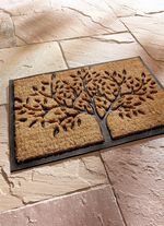 Fu&szlig;matte aus Kokos NATUR-SCHWARZ