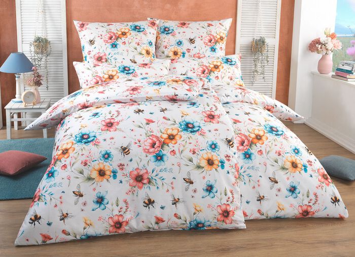 Beidseitig bedruckte Bettw&auml;sche-Garnitur von Biberna 