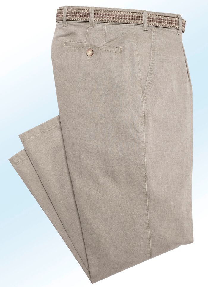 Unterbauch-Jeans mit Bundfalten in 3 Farben 